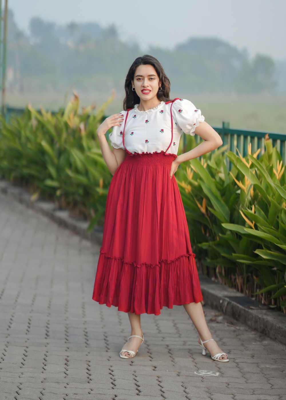 Crimson Linen Grace